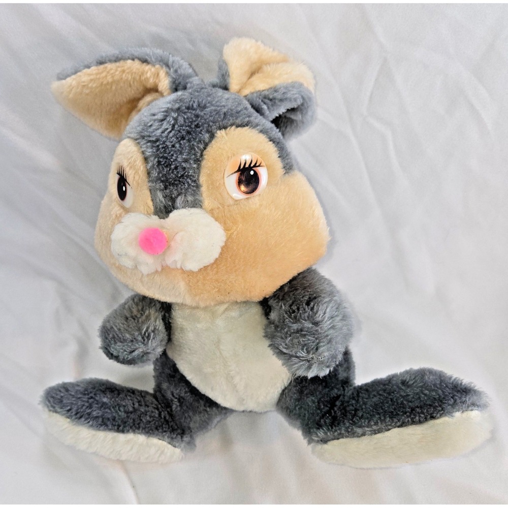 Walt Disney Knickerbocker Bambi Thumper Plush Stuffed Bunny Rabbit 9" 1985